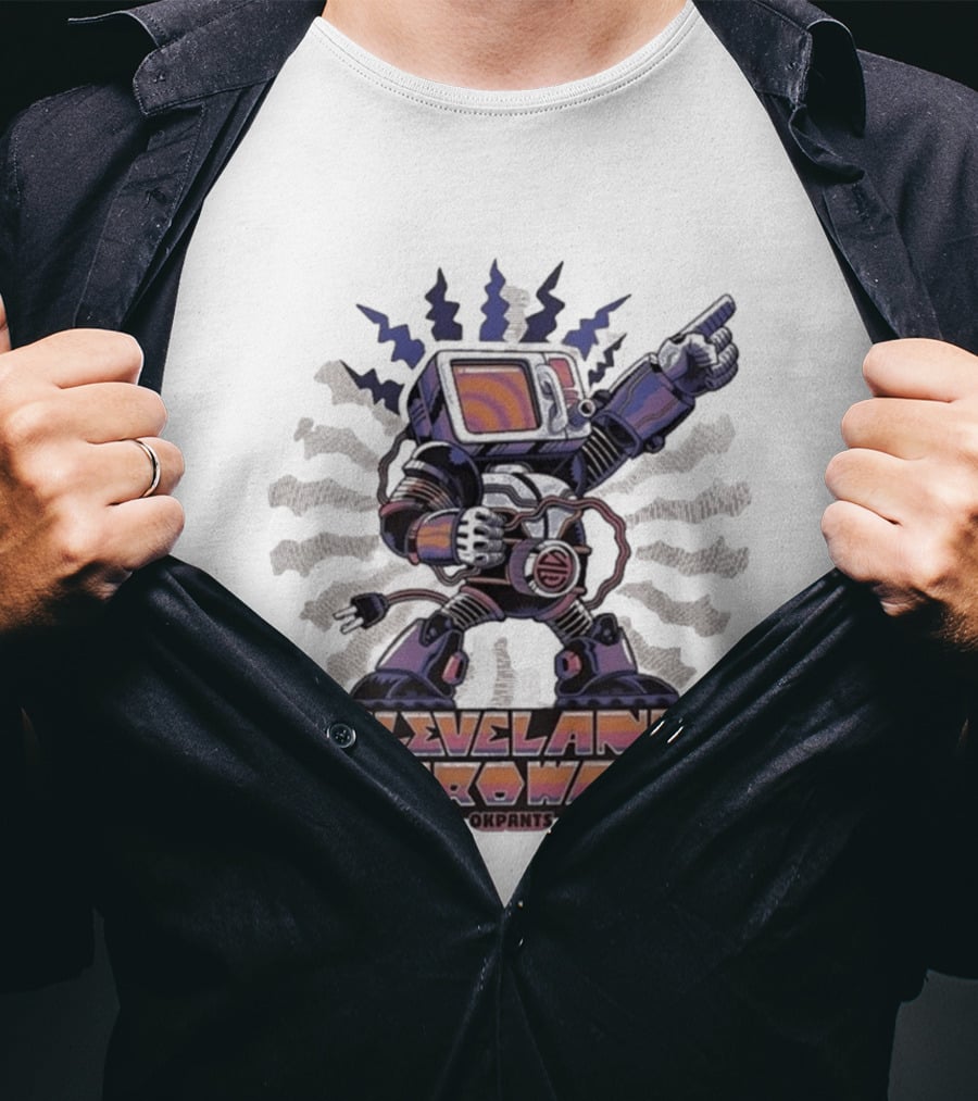 Cleveland Microwave Okpants Retro Robot TV T-Shirt