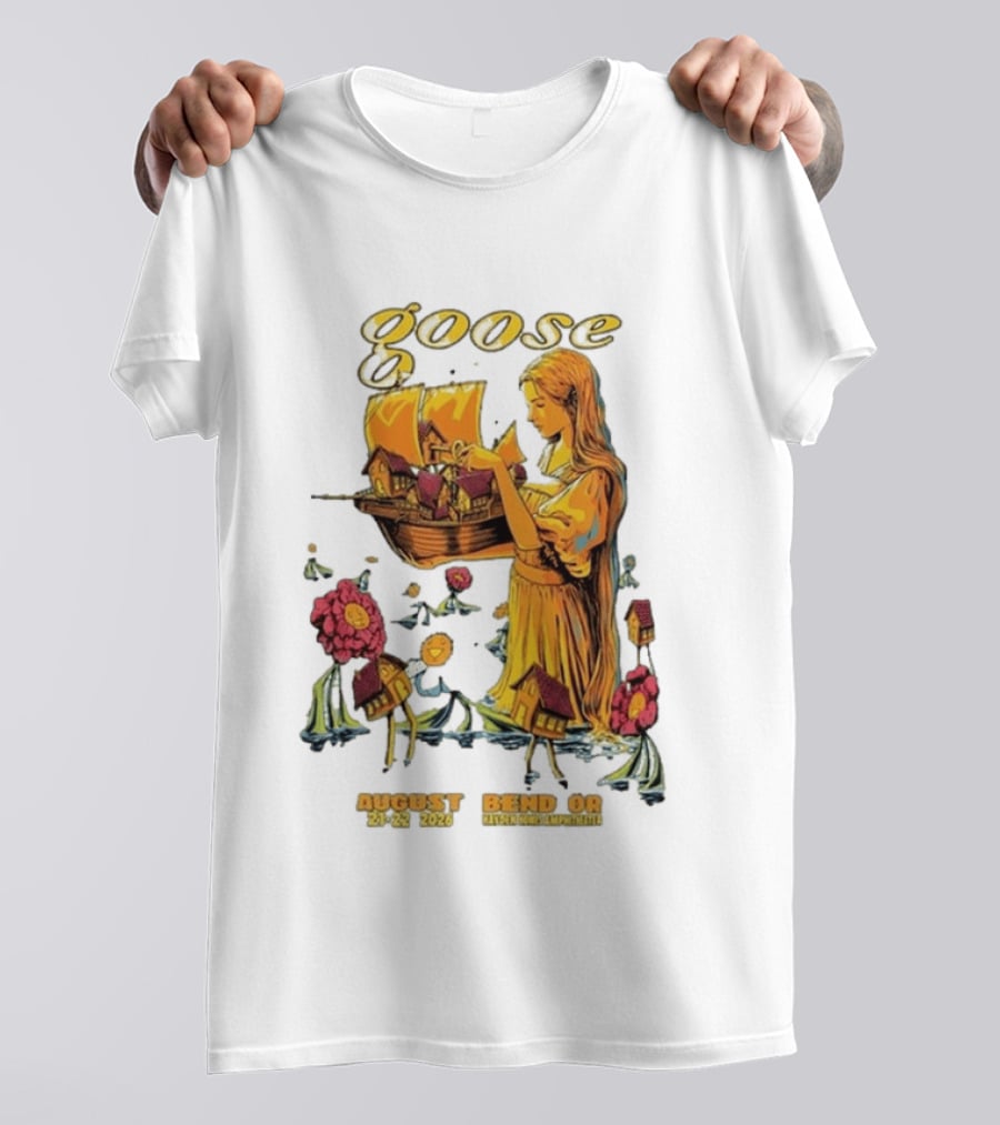 Goose Bend OR August 21 22 2026 Tour Goose Interdimensional Pizza Event T-Shirt
