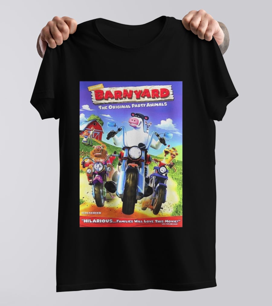 Nickelodeon Barnyard DVD 2006 Hilarious The Original Party Animals Widescreen T-Shirt