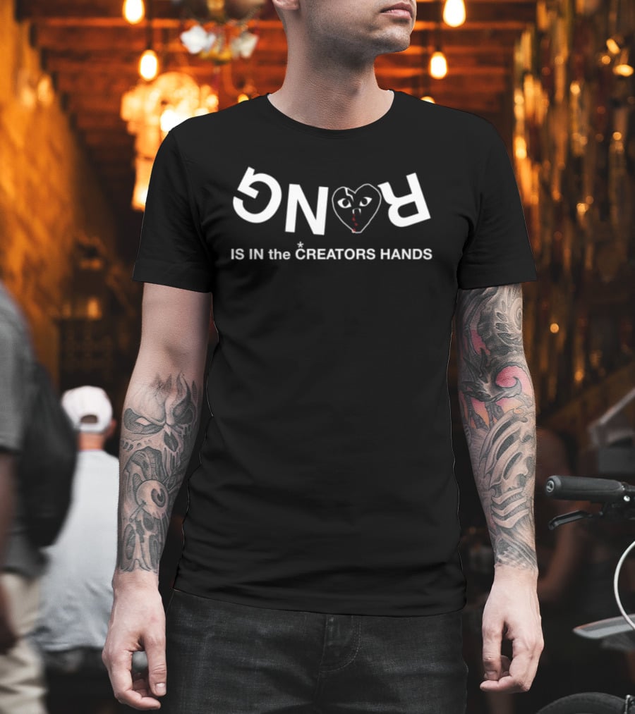 Revenge Is In The Creators Hands Rvg Heart Design Black T-Shirt