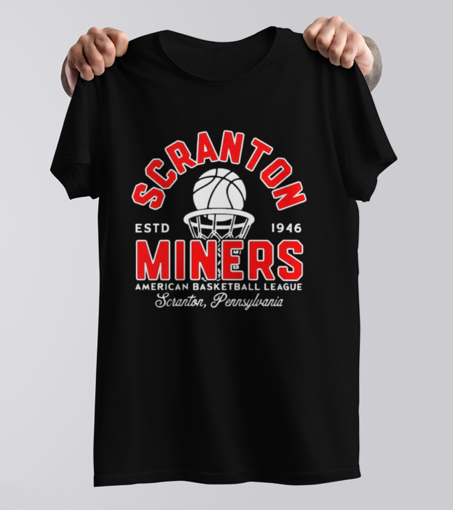 Scranton Miners Estd 1946 American Basketball League Scranton Pennsylvania T-Shirt