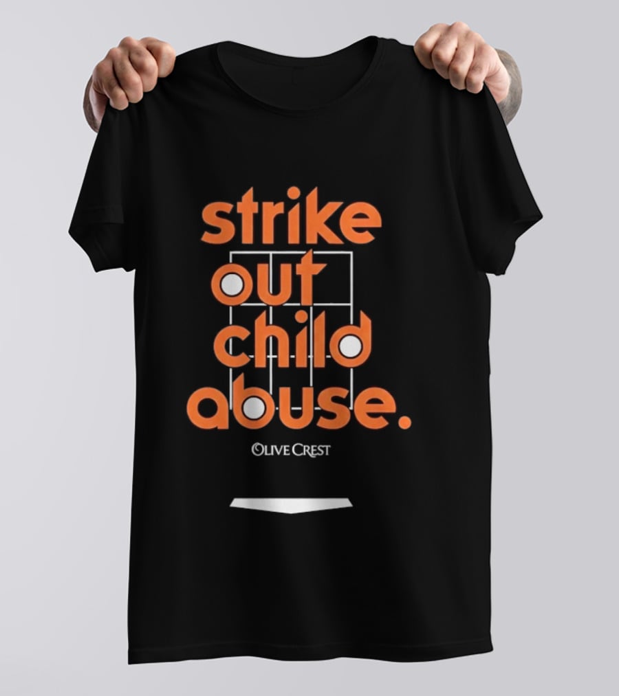 Strike Out Child Abuse Olive Crest Charity Event T-Shirt