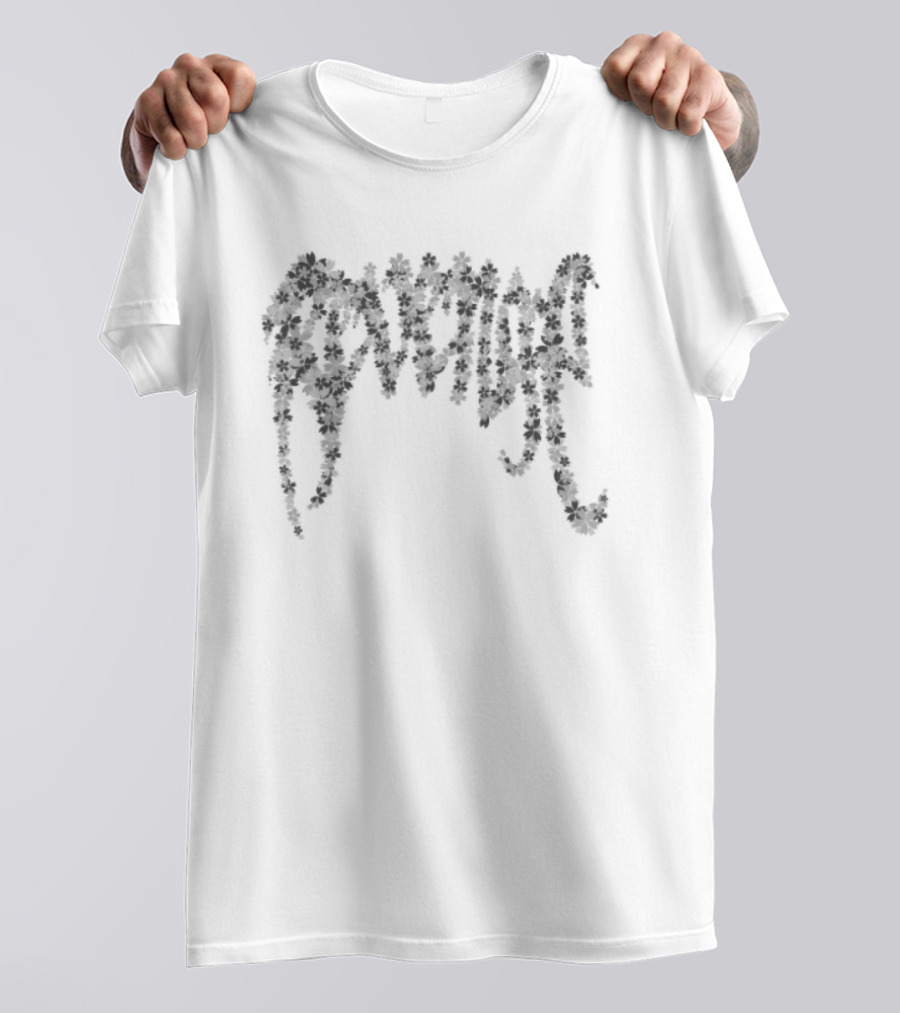 Revenge Store Sakura White Grey Print T-Shirt