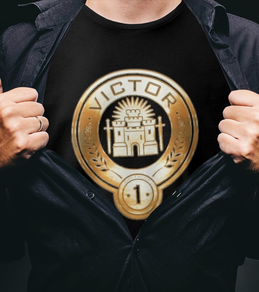 The Hunger Games Victor Emblem District 1 Badge With Castle And Swords T-Shirt