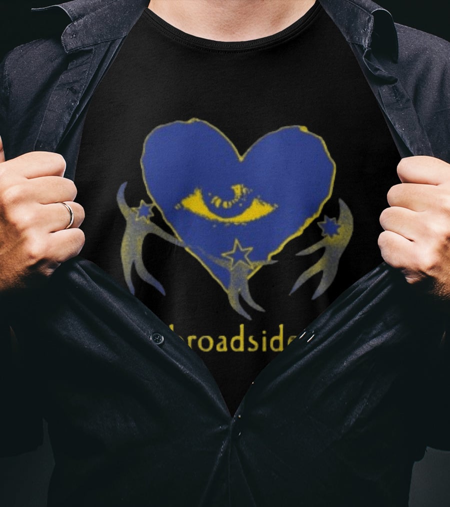 Broadside Store Heart Star Eye Symbol With Stars And Celestial Figures T-Shirt