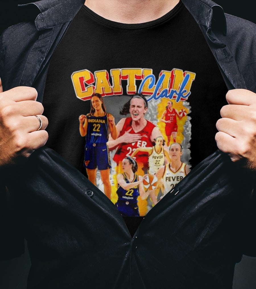 Caitlin Clark Indiana Fever 22 Basketball Athlete Action Montages T-Shirt