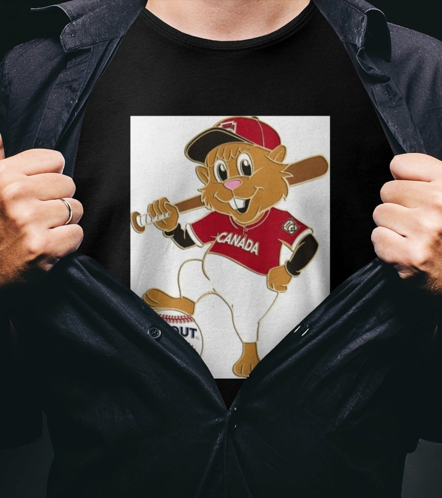 Canada Little League Beaver Baseball Dugout Pin T-Shirt