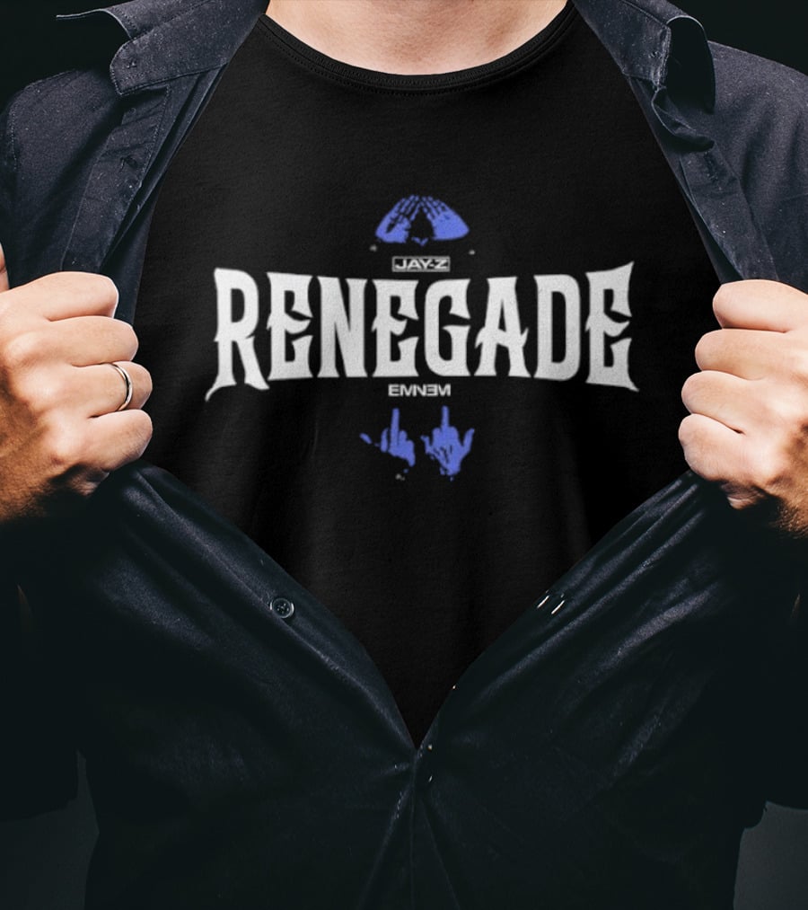 Jay Z Eminem Renegade Hip Hop Rap Music Middle Finger Gesture T-Shirt