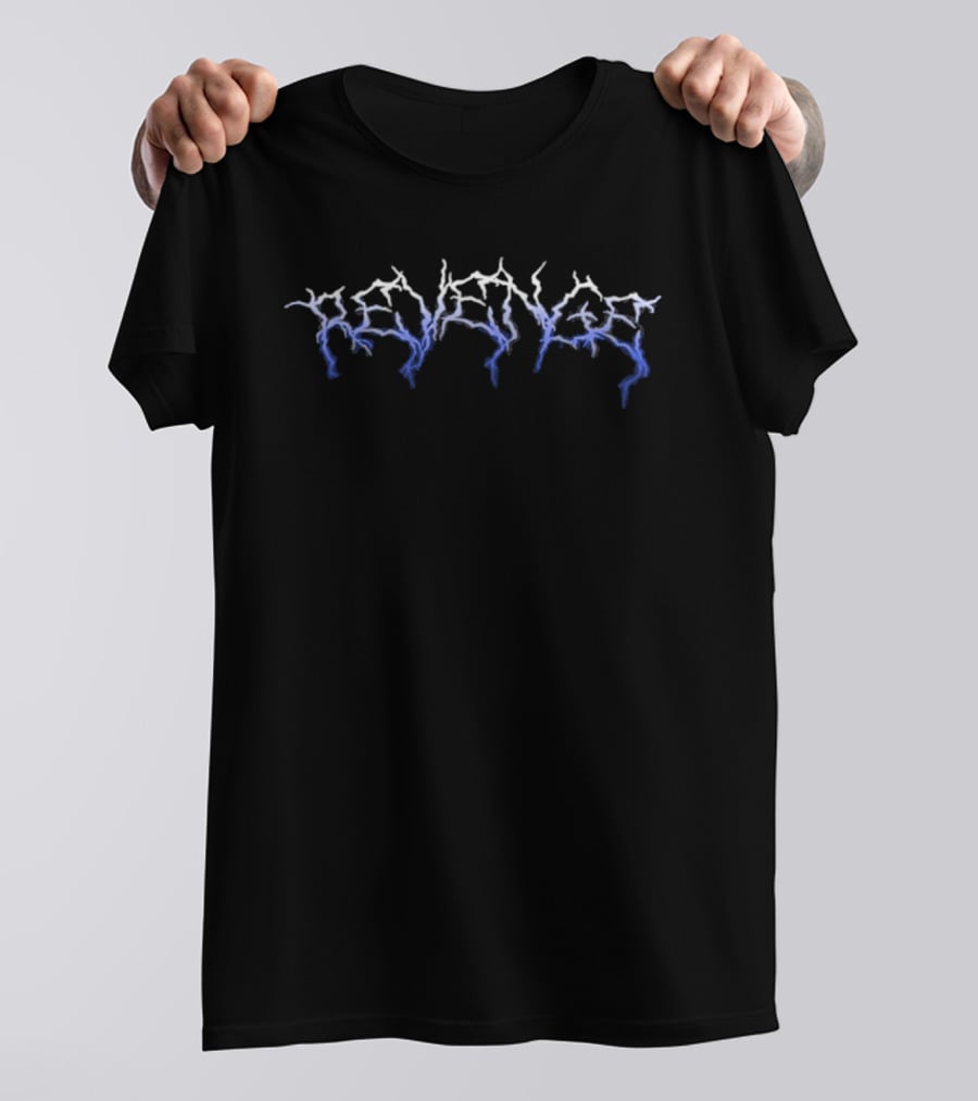 Revenge Gradient Lightning Black Blue T-Shirt