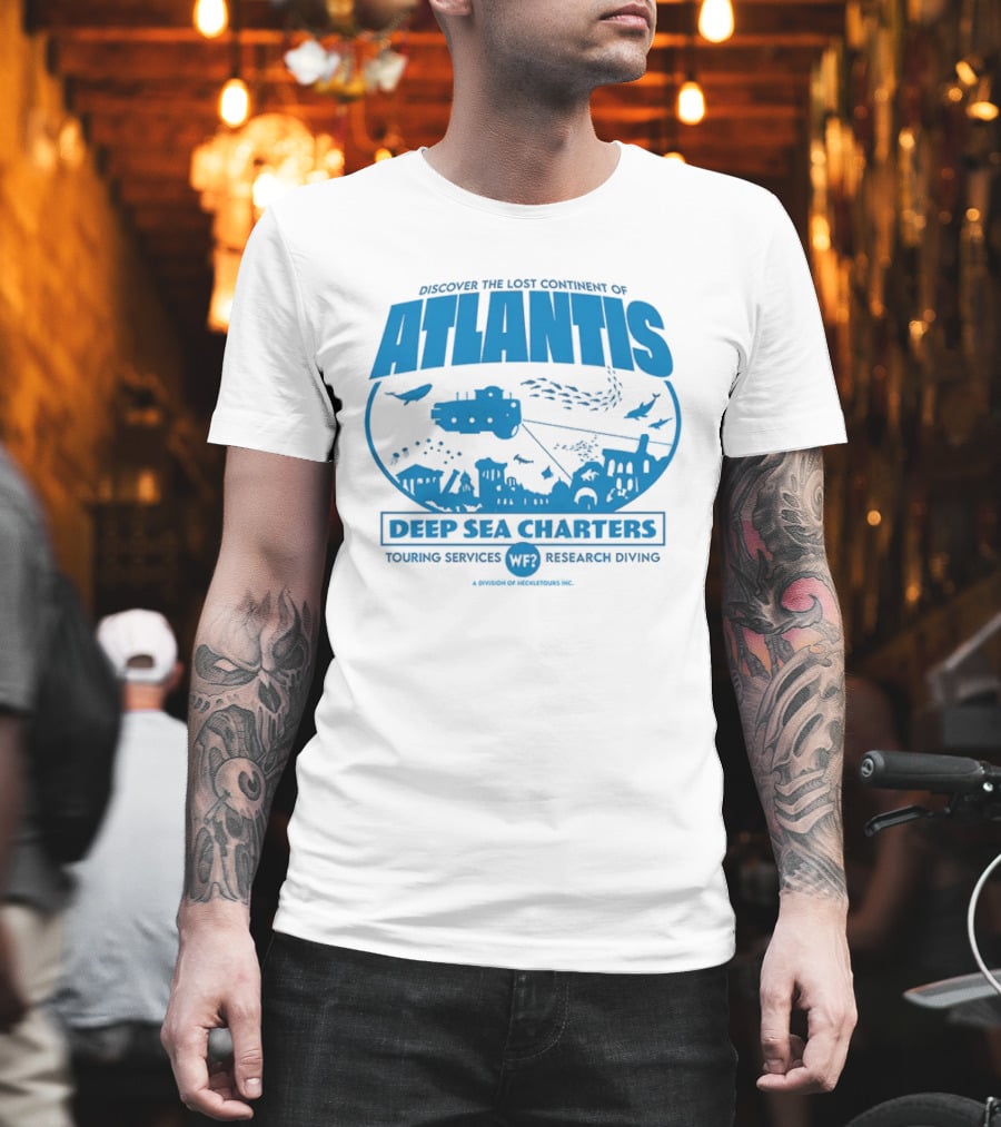 Atlantis Deep Sea Charters Heckletours Discover The Lost Continent Scuba Services Research Diving T-Shirt