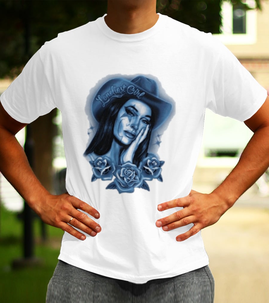 Kacey Musgraves Middle Of Nowhere Tour 2026 Loneliest Girl Airbrush Roses Blue Hat T-Shirt