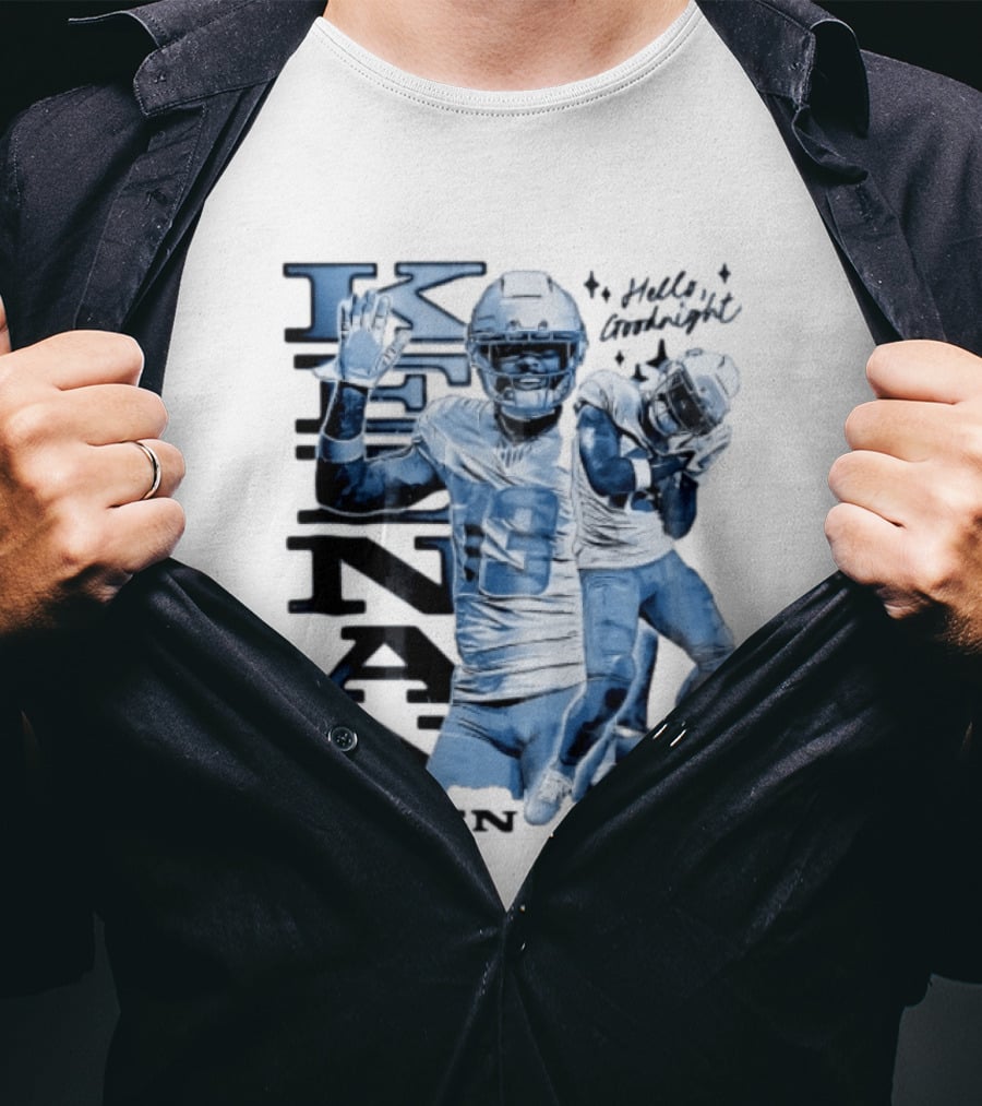 Los Angeles Chargers Keenan Allen Hello Goodnight Waving Sleeping Pose T-Shirt