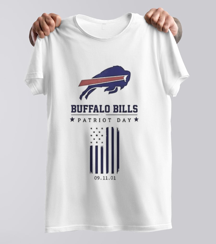 Buffalo Bills Patriot Day 09 11 01 Flag T-Shirt