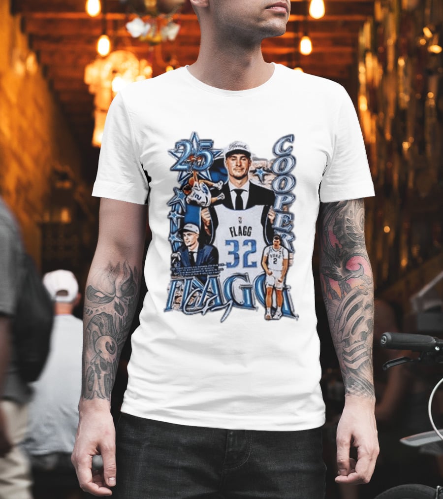 Dallas Mavericks Cooper Flagg Draft Day Selection Number 32 T-Shirt