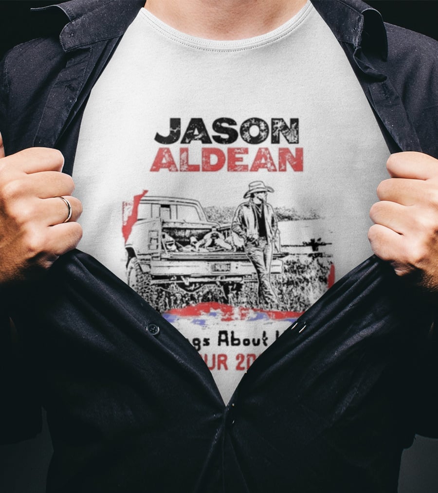 Jason Aldean Songs About Us Tour 2026 Country Music Scenic T-Shirt