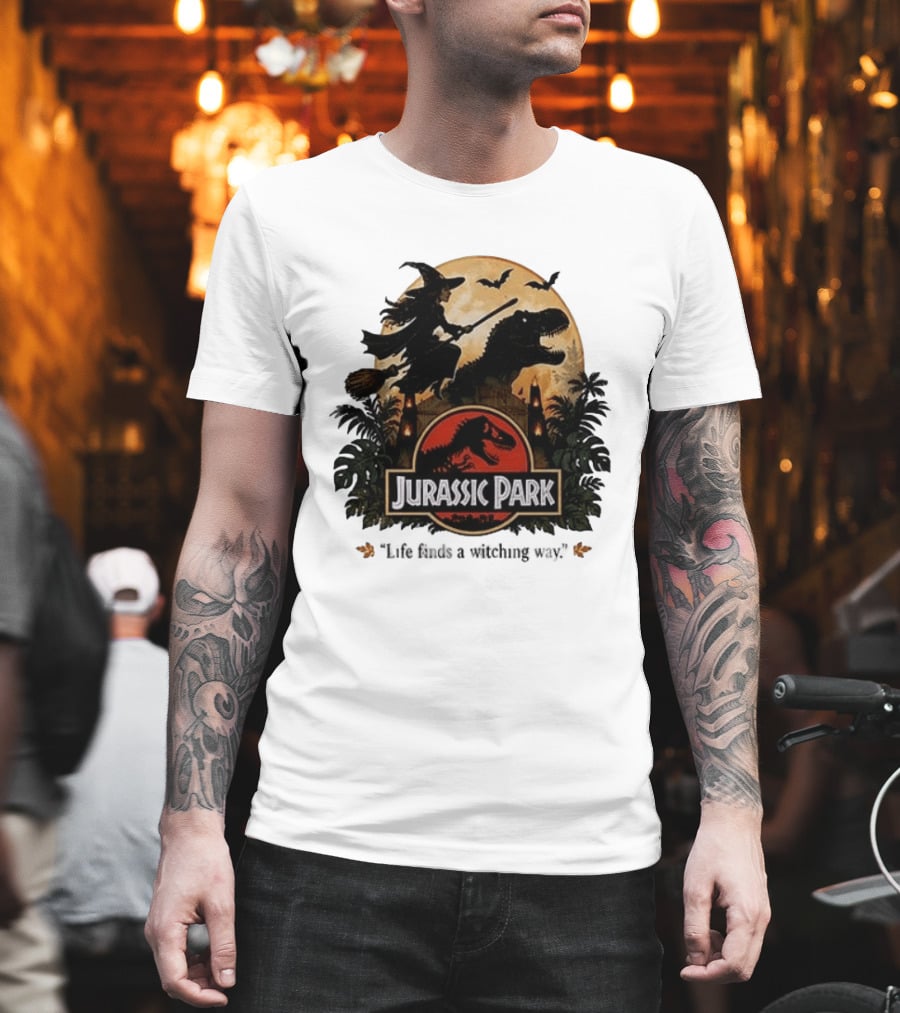 Jurassic Park Life Finds A Witching Way Halloween T-Shirt