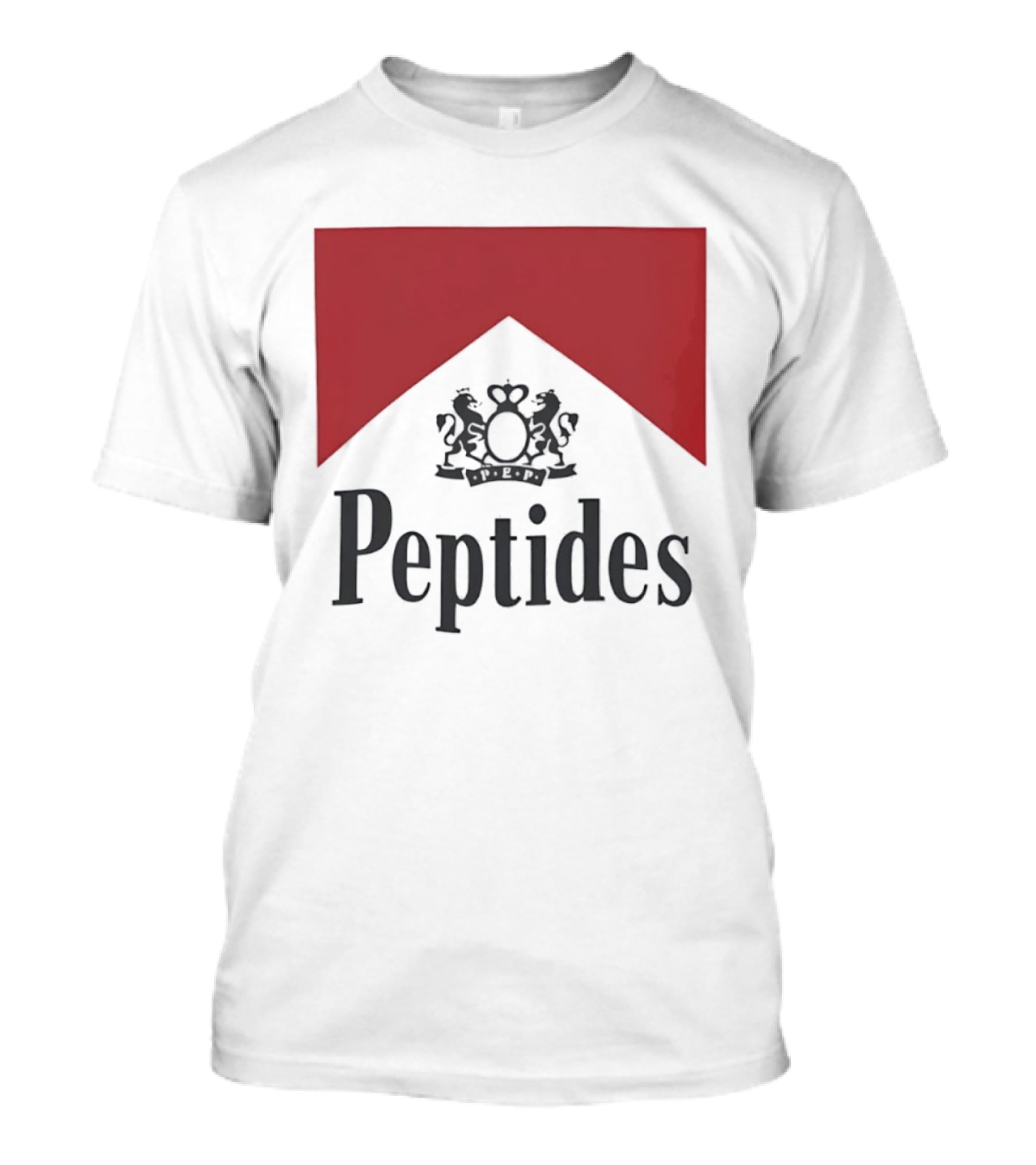 Peptides Regal Crest And Red Banner T-Shirt