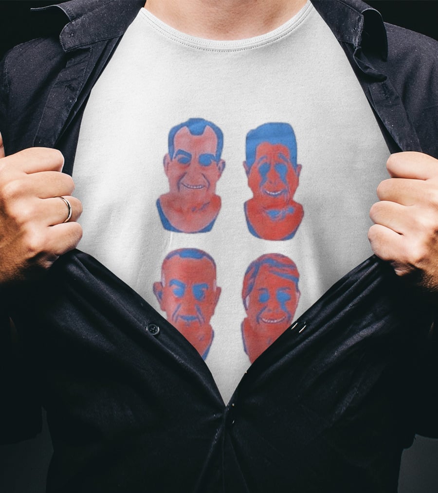 Point Break Anything To Catch The Perfect Wave Presidents Parody Faces T-Shirt