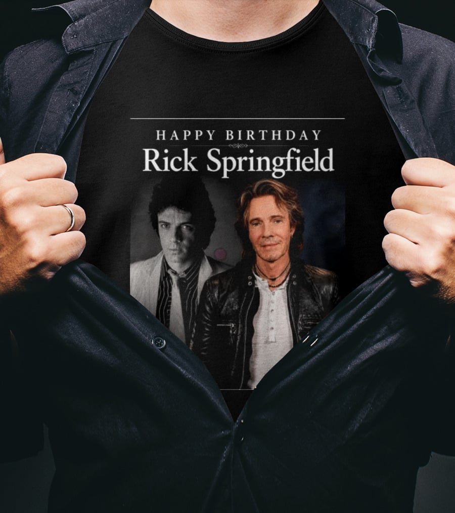 Happy Birthday Rick Springfield Retro And Modern T-Shirt