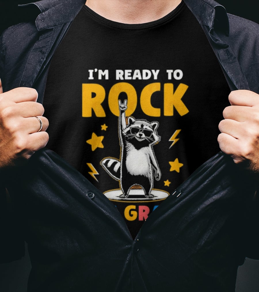 I'm Ready To Rock 6th Grade Raccoon Back To School T-Shirt