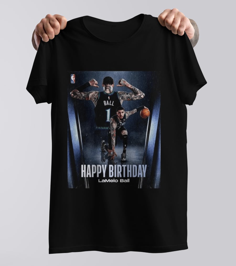 LaMelo Ball Happy Birthday Celebration With NBA Team Jersey T-Shirt