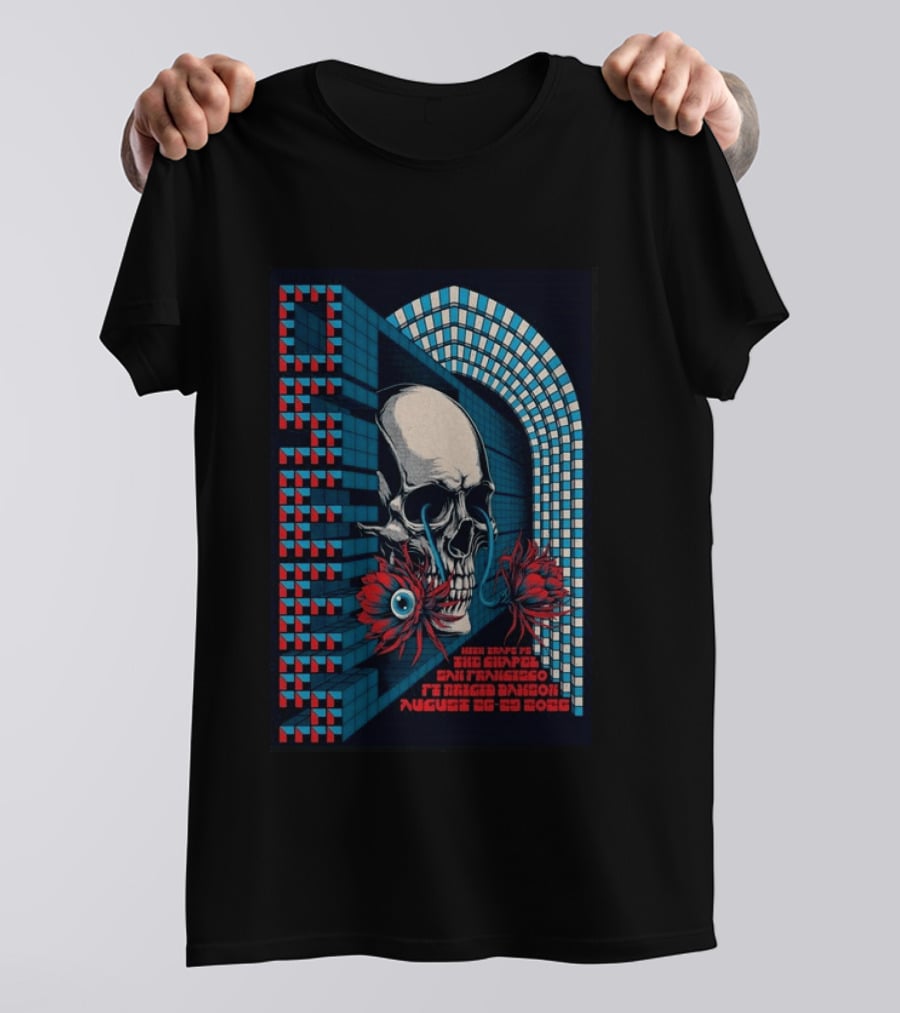 OSEES Knights Of The Crimson Eye San Francisco Chapel August 26 29 2026 Skull Spiral T-Shirt