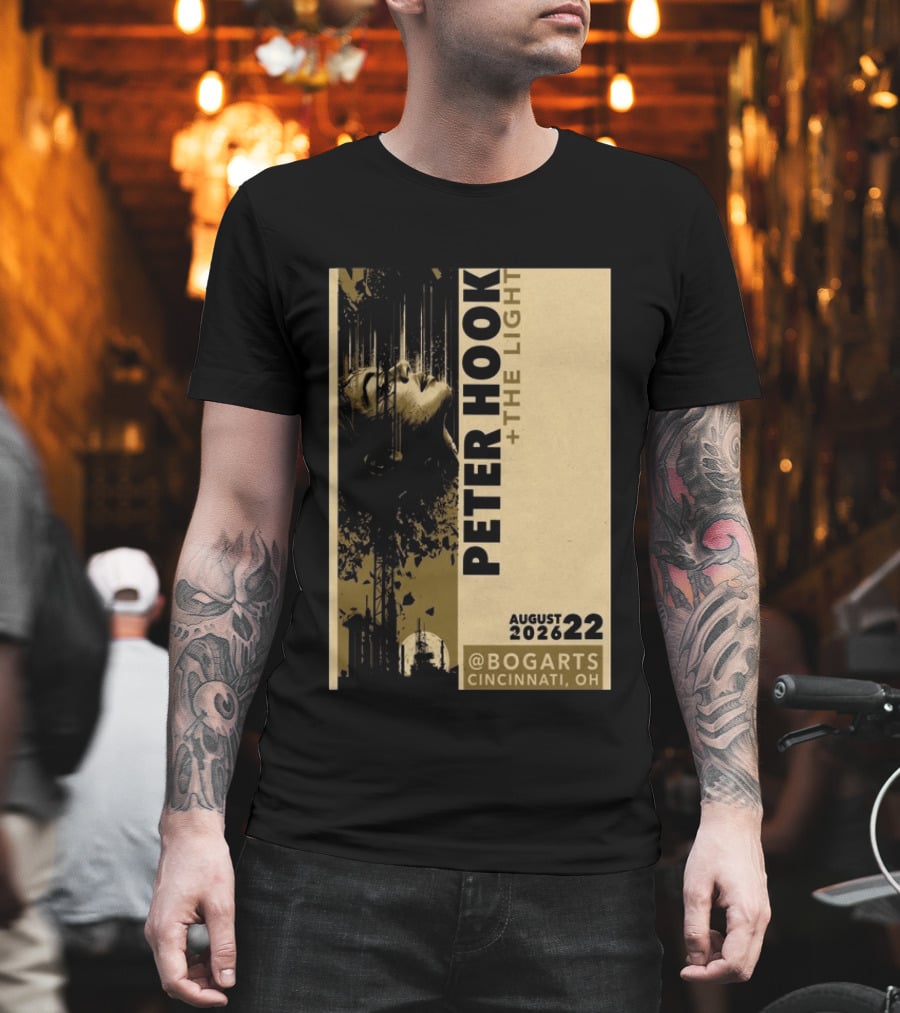 Peter Hook And The Light Live At Bogarts Cincinnati 2026 T-Shirt