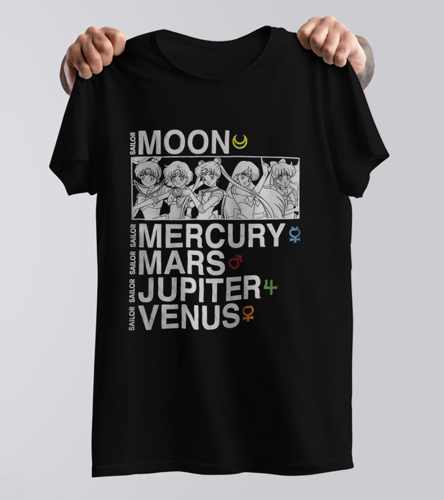 Sailor Moon Mercury Mars Jupiter Venus T-Shirt