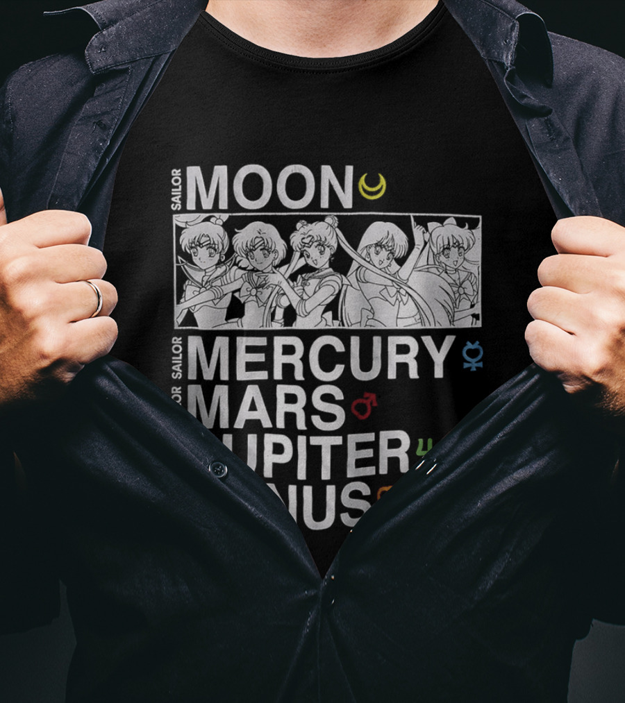 Sailor Moon Mercury Mars Jupiter Venus T-Shirt