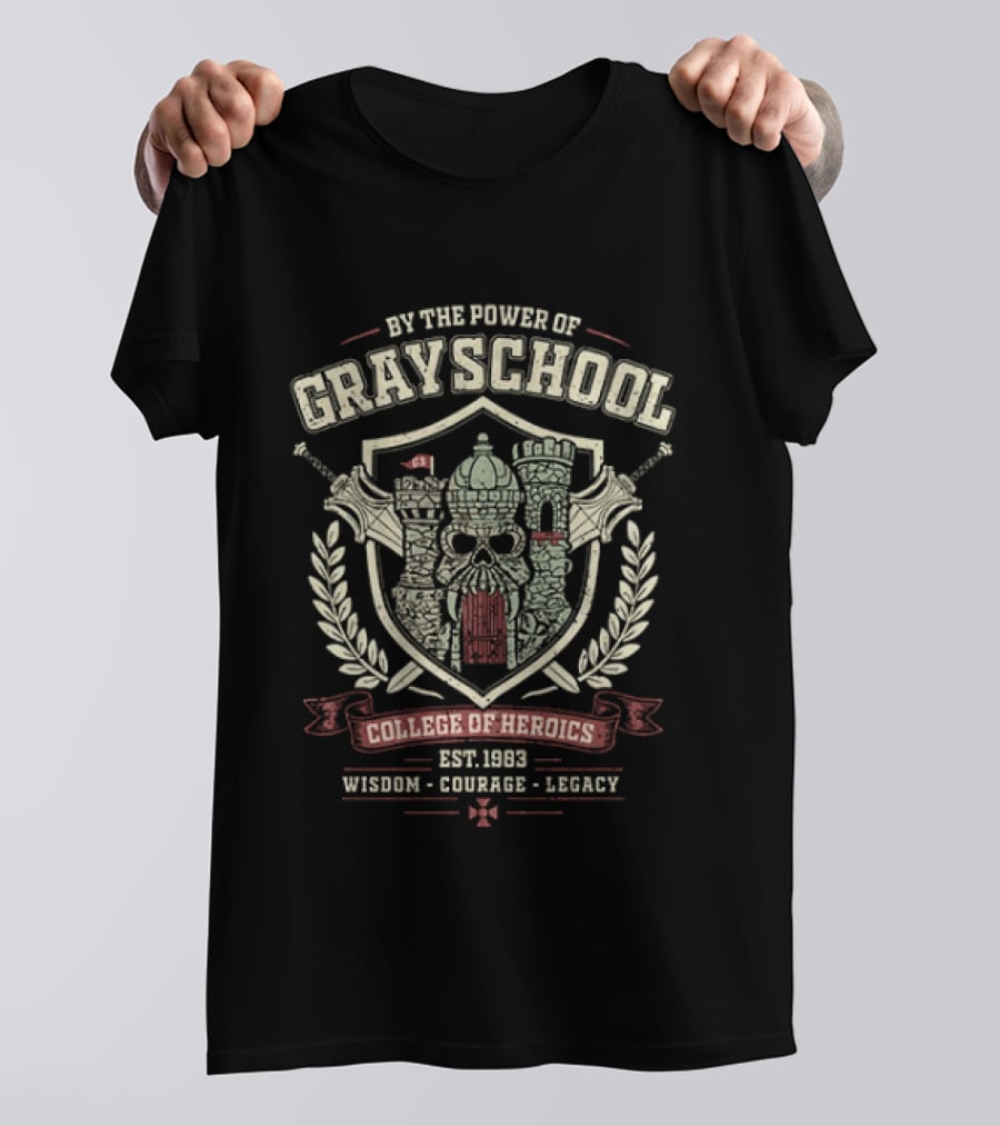 By The Power Of Grayskull College Of Heroics Wisdom Courage Legacy T-Shirt