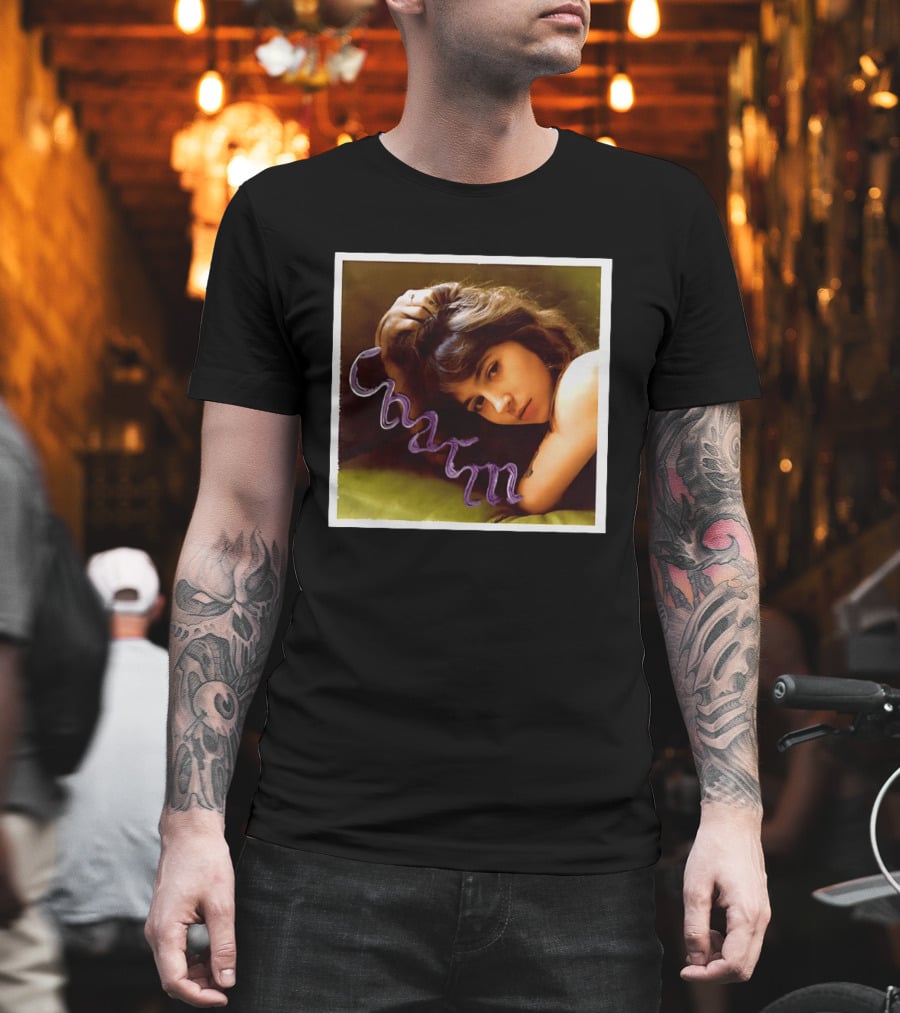 Clairo Charm Album Cover Art Vintage Portrait With Purple T-Shirt