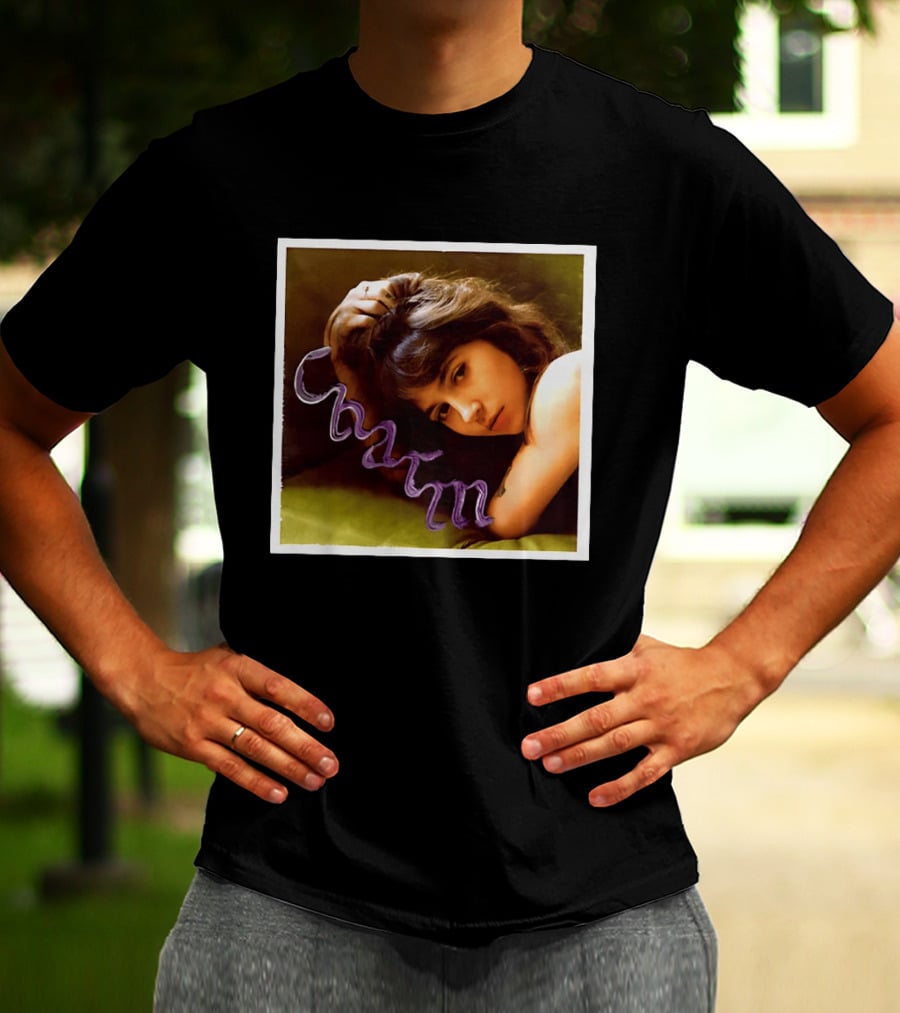 Clairo Charm Album Cover Art Vintage Portrait With Purple T-Shirt