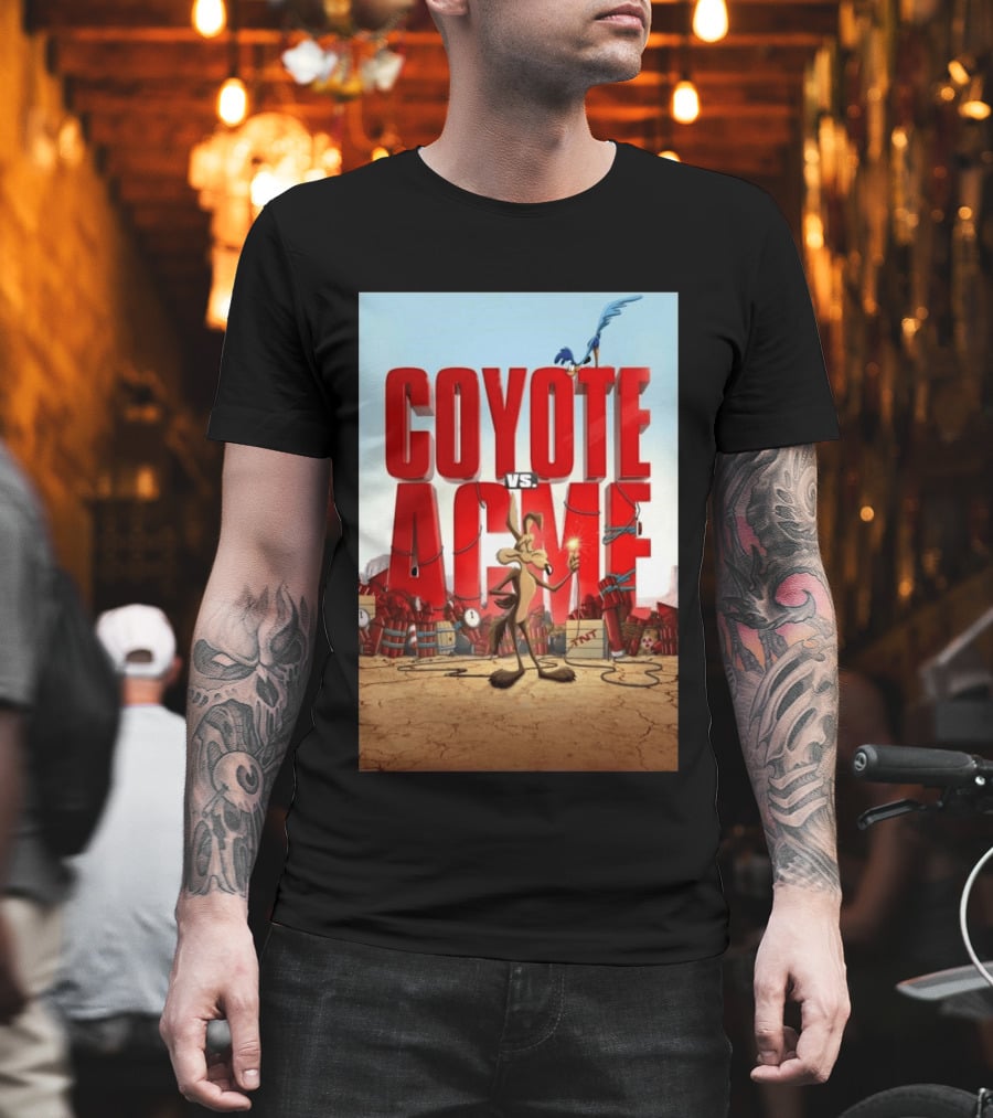 Coyote Vs. Acme Explosive Showdown With Cartoon Rivals T-Shirt