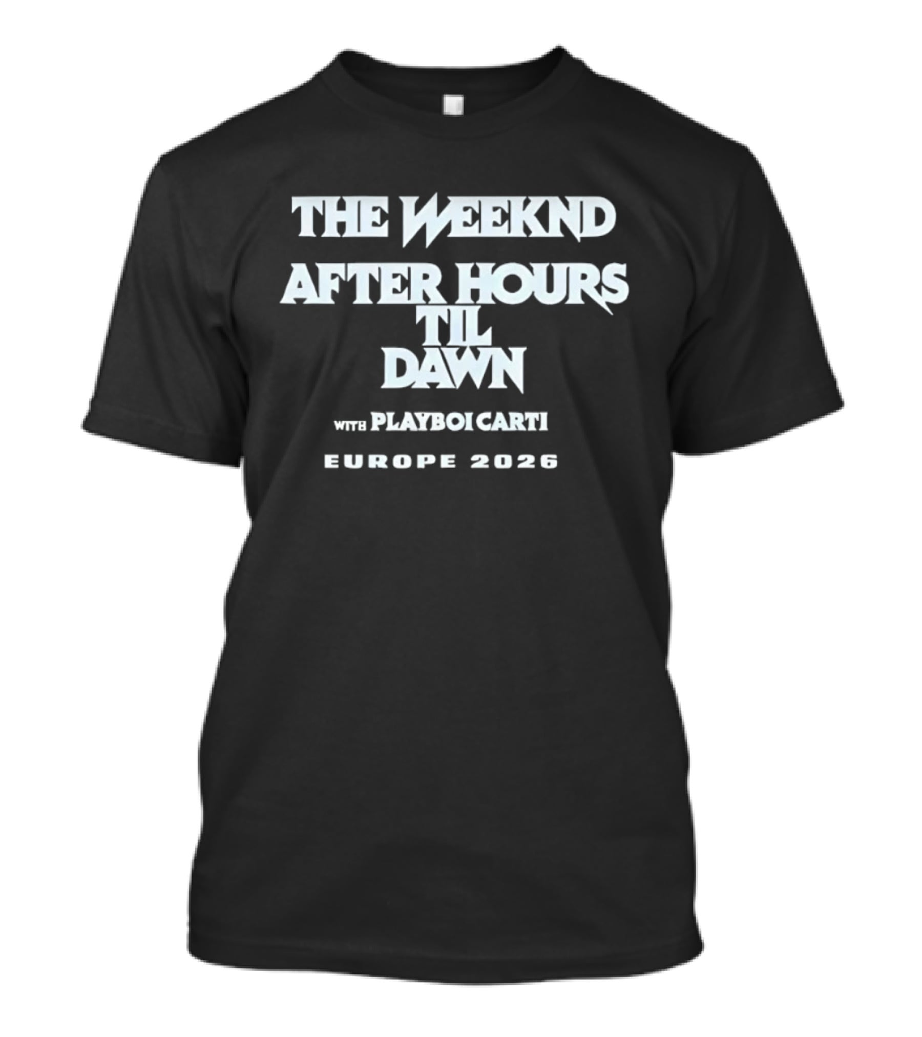 The Weeknd After Hours Til Dawn Tour Playboi Carti Europe 2026 T-Shirt