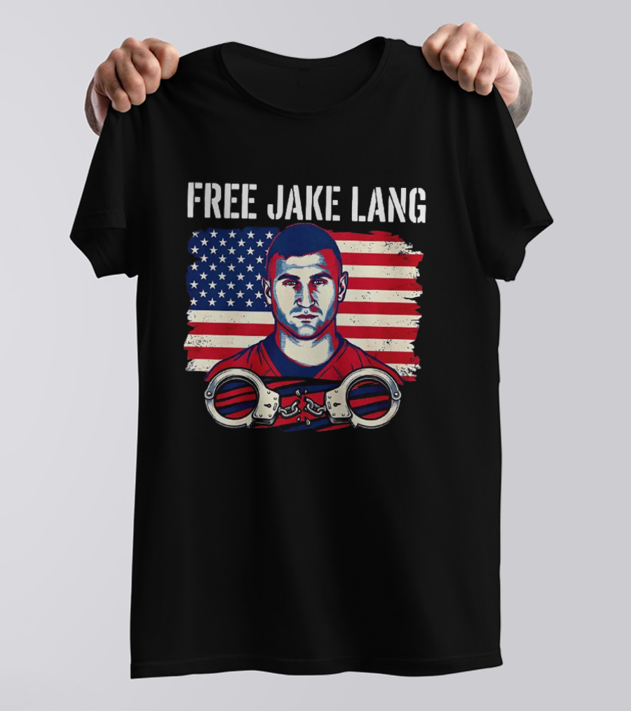 Free Jake Lang USA Flag Handcuffs T-Shirt