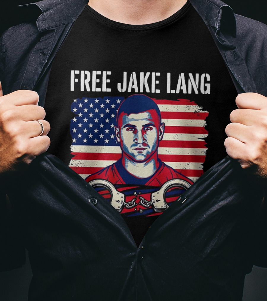 Free Jake Lang USA Flag Handcuffs T-Shirt
