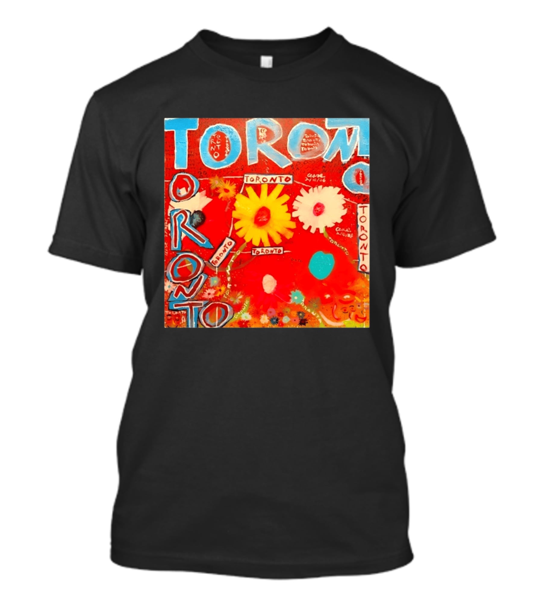 Toronto Floral By Ceare Painting Colorful Flowers T-Shirt