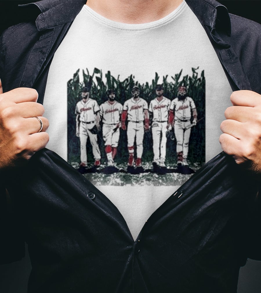 Boston Baseball Is This Heaven Field Of Dreams Players Cornfield T-Shirt