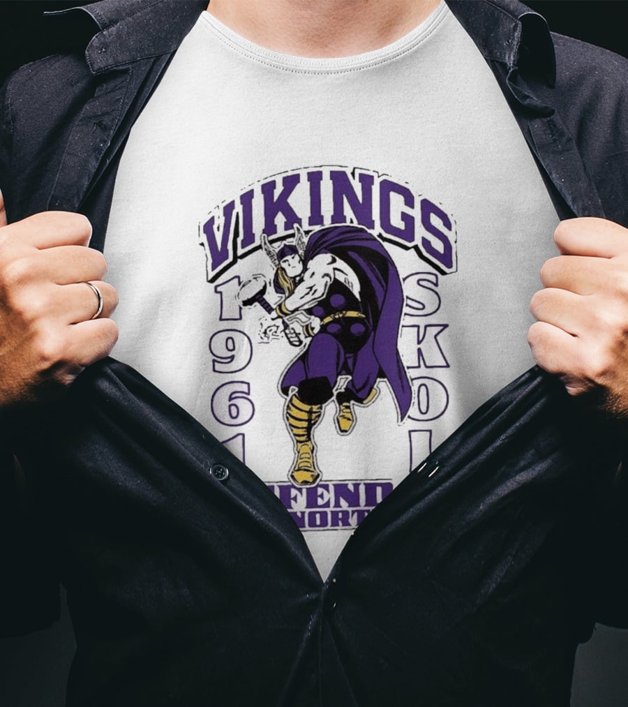 Vikings Skol 1961 Defend The North Thor Minnesota T-Shirt