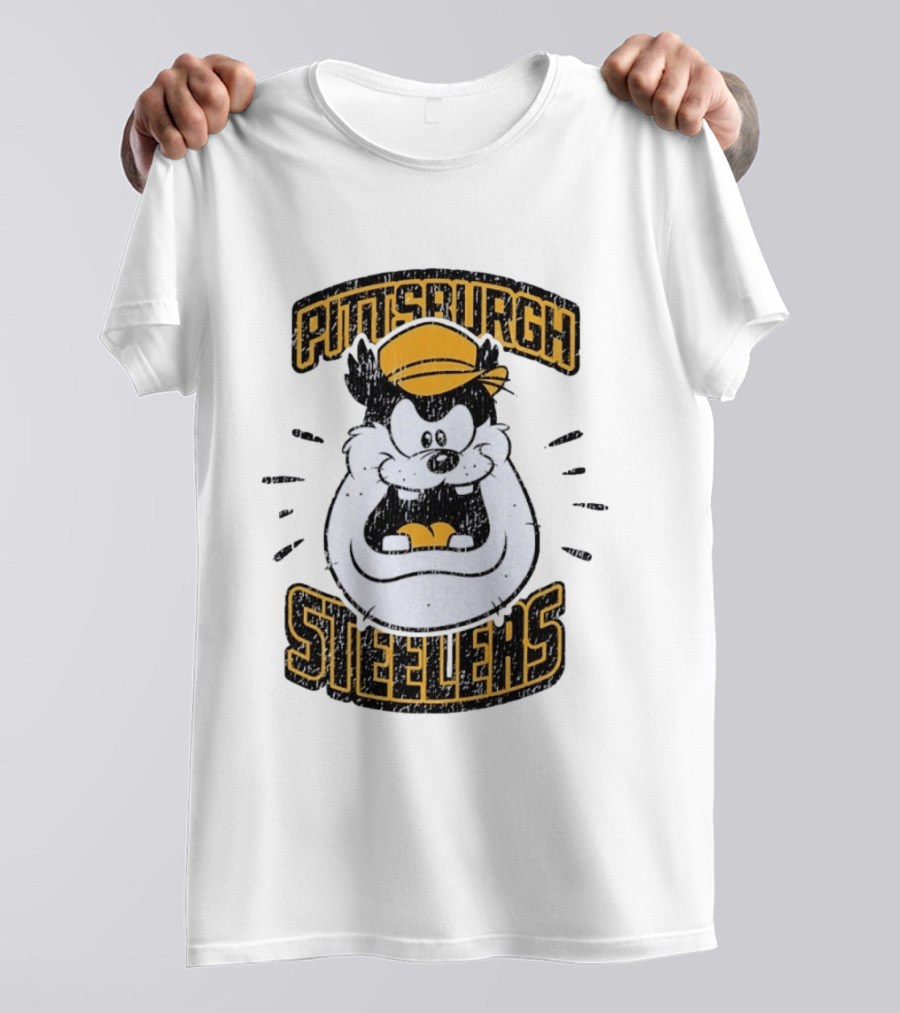 Pittsburgh Steelers Taz Distressed T-Shirt