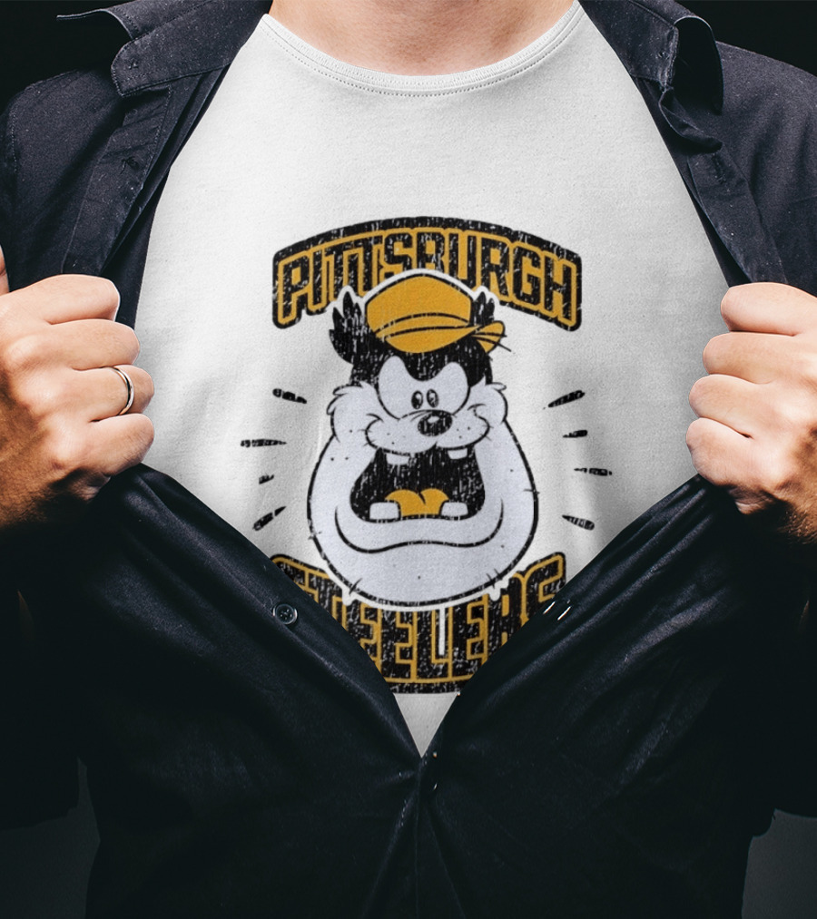 Pittsburgh Steelers Taz Distressed T-Shirt