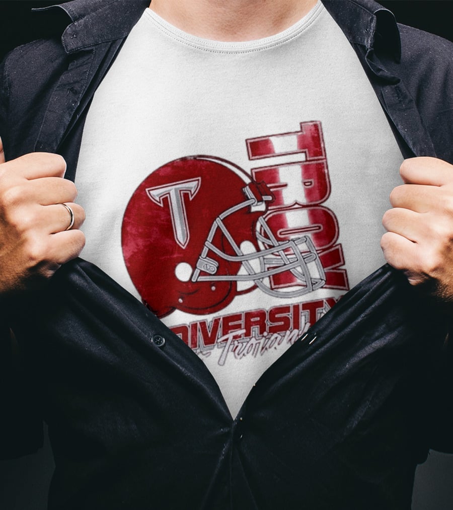 Troy Trojans University Go Trojans Football Helmet T T-Shirt