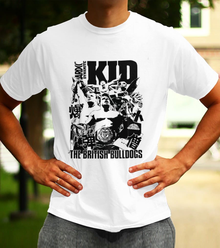 Dynamite Kid The British Bulldogs WWE Wrestling Cult T-Shirt