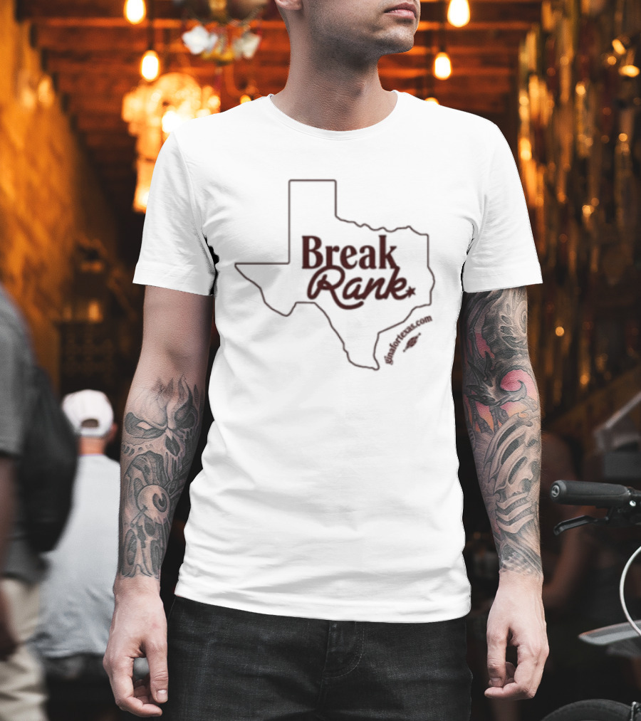 Gina Hinojosa Break Rank Texas Governor Store White T-Shirt