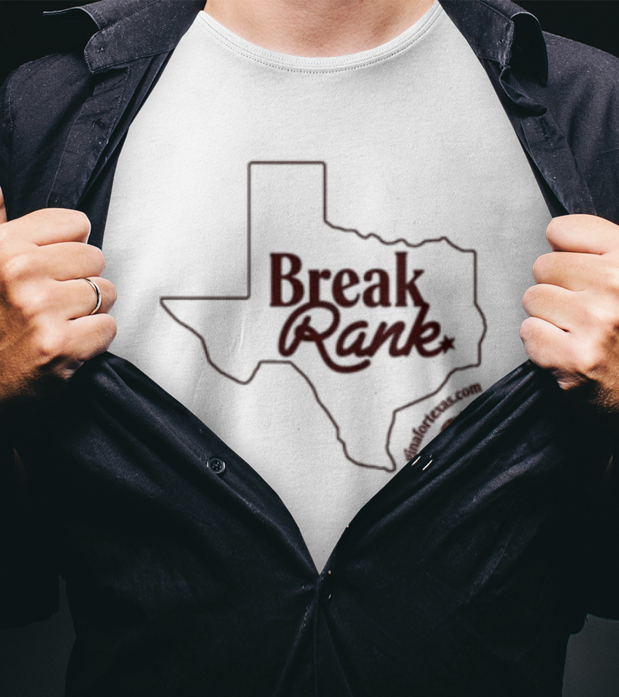 Gina Hinojosa Break Rank Texas Governor Store White T-Shirt