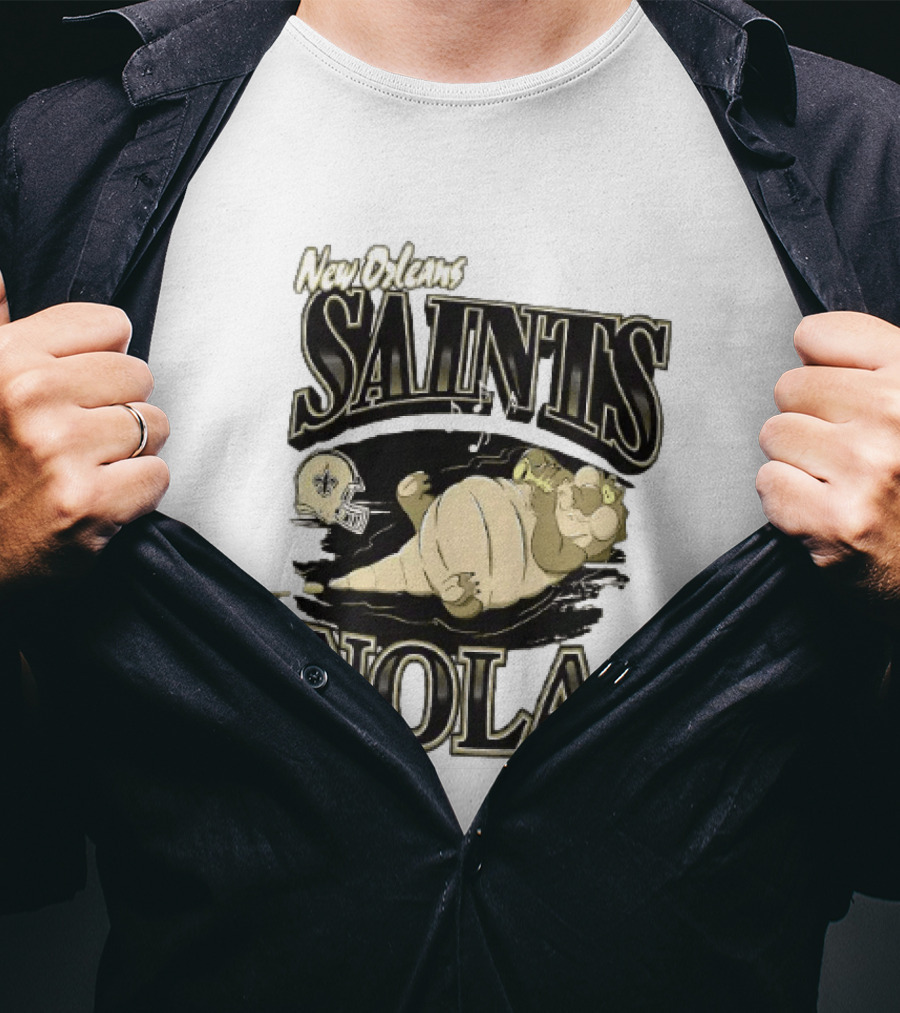 New Orleans Saints NOLA Disney Character Football T-Shirt