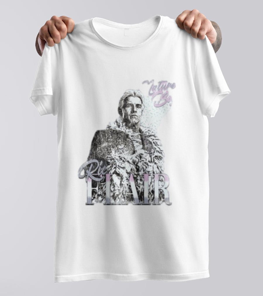 Ric Flair Nature Boy Classic Wrestling Style Black And White T-Shirt