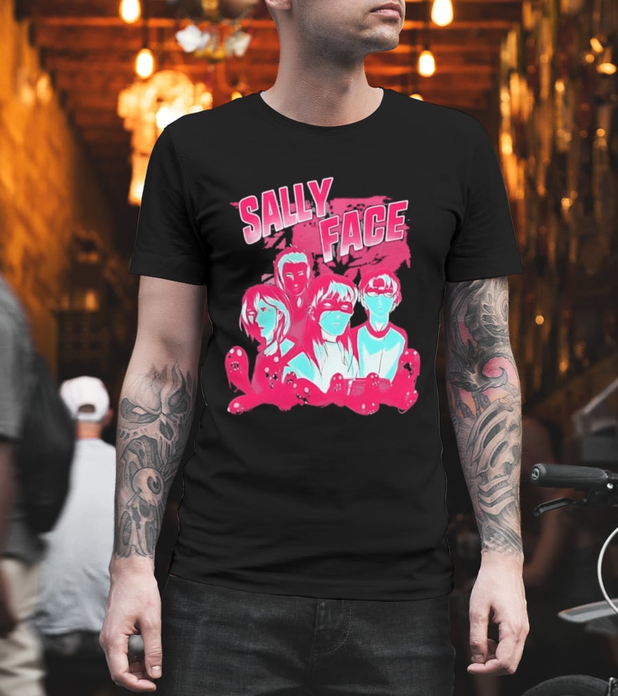 Sally Face Characters Group Indie Game Sal Fisher T-Shirt