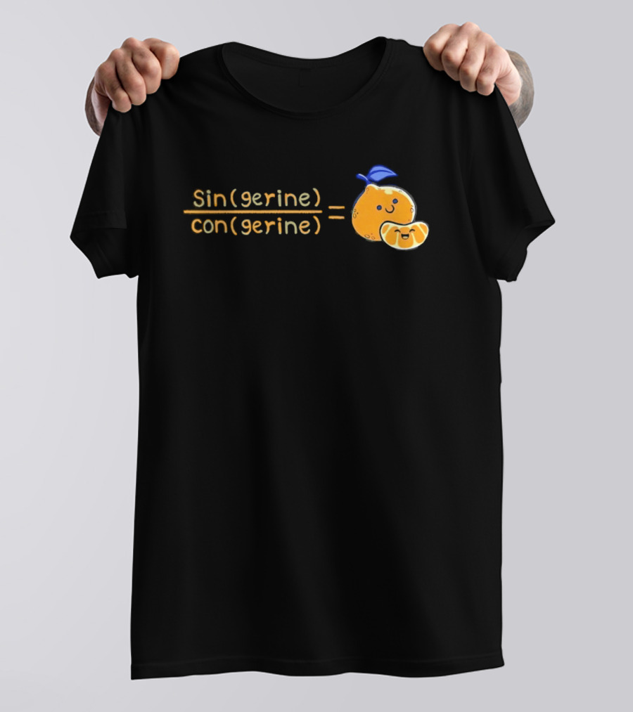 Singerine Divided By Congerine Equals Tangerine Math Pun T-Shirt