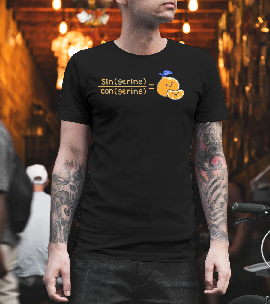 Singerine Divided By Congerine Equals Tangerine Math Pun T-Shirt